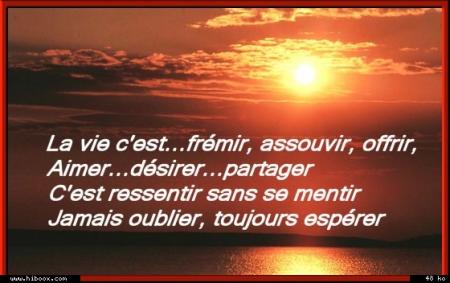 gout a la vie..